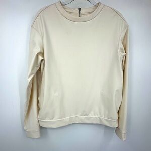 Lululemon Departure Pullover Top Sweatshirt Running Jacket Womens 8 Cream